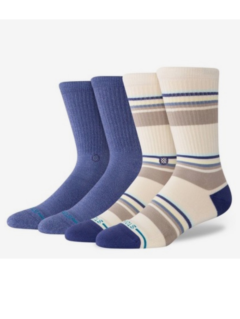 STANCE Men's Casual Cotton Blend Mid Cushion Crew Socks (2-Pack) - SIMPLER TIMES